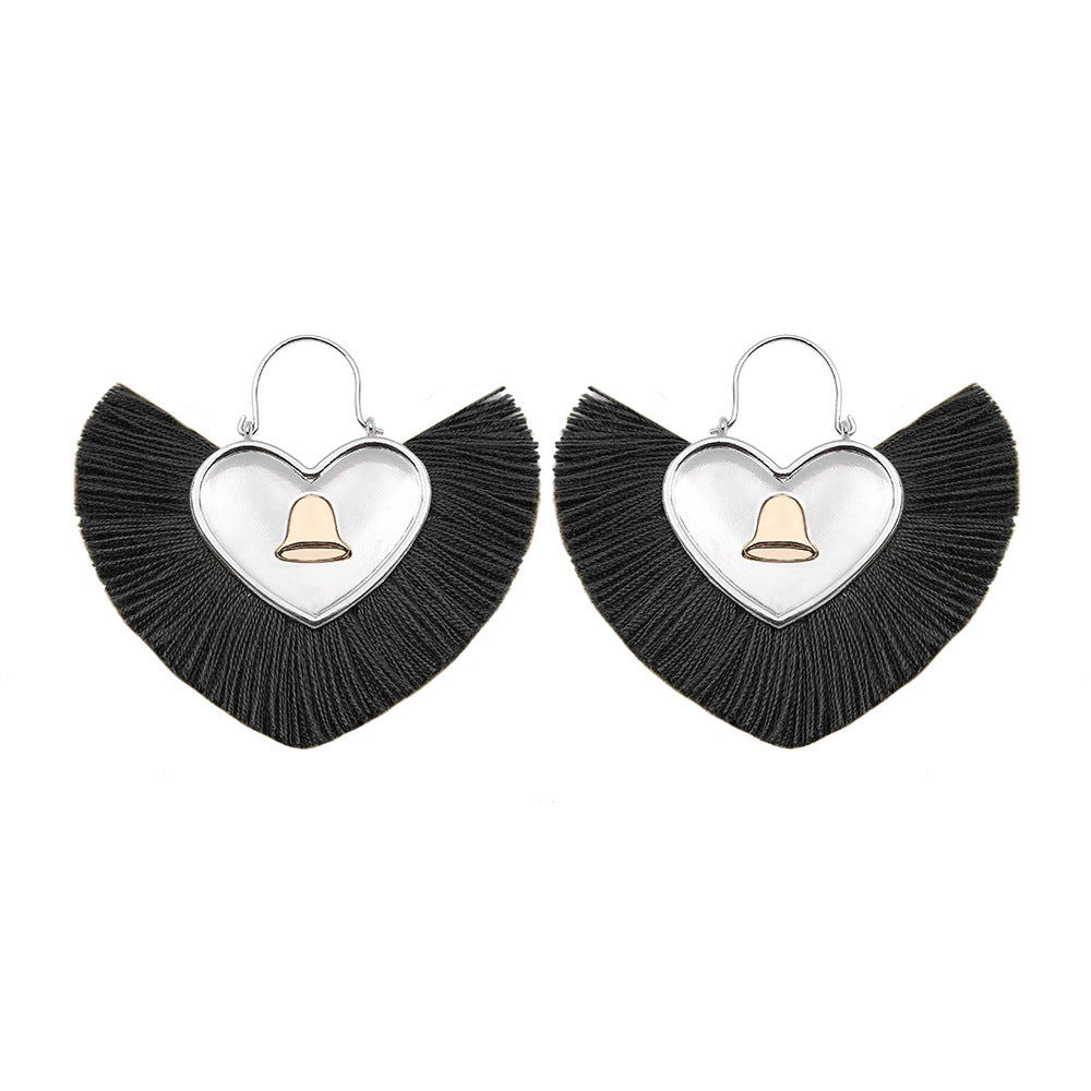 Wholesale Heart Vintage Tassel Bohemian Earrings